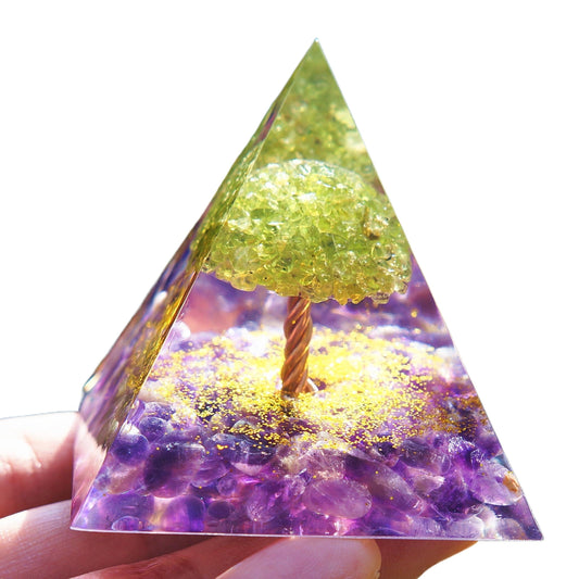 Orgone Pyramid – Chakra Healing Energy Generator (X‑Purple)