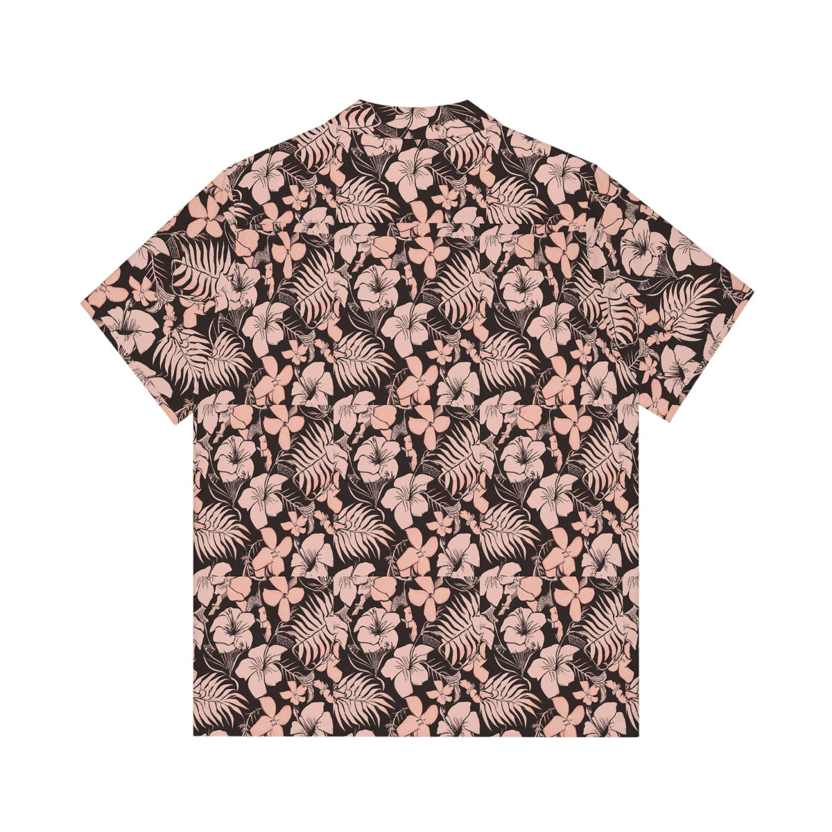Men’s Pink Floral Hawaiian Shirt – Tropical Button‑Down