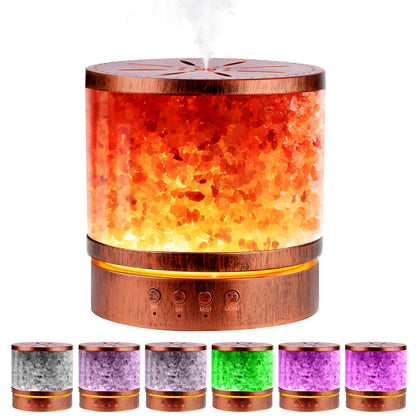 Himalayan Salt Lamp Diffuser – 400ml Ultrasonic Cool Mist (7‑Color LED)