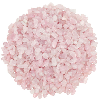 Rose Quartz Tumbled Stones – 1lb Polished Crystal Chips
