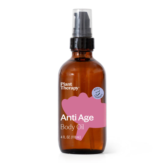 Anti‑Age Body Oil – Frankincense, Sandalwood & Rose (4oz)