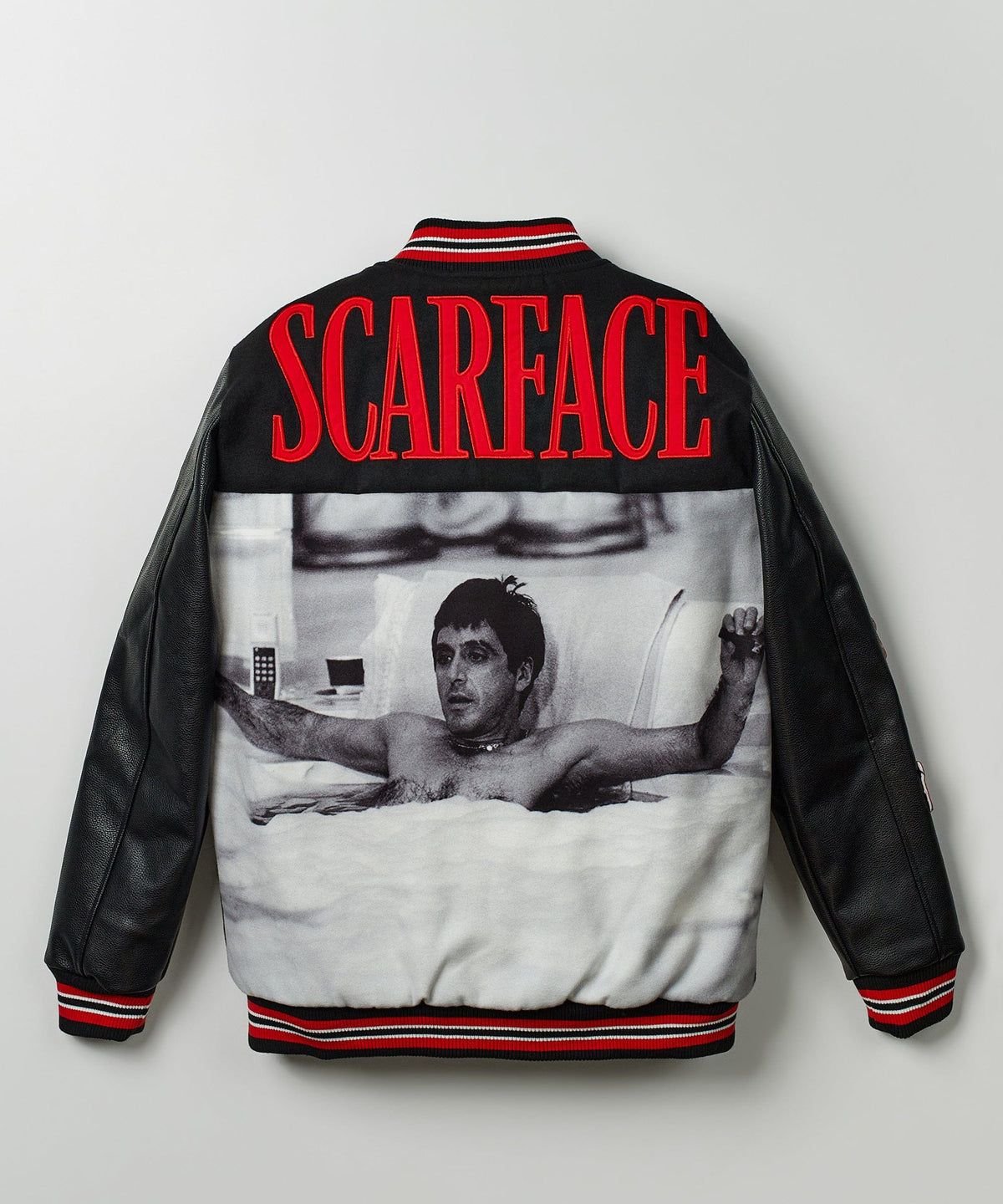 Scarface Vegan Leather Varsity Jacket