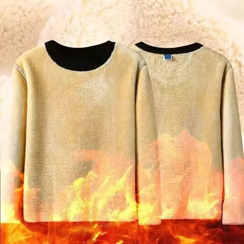 Camiseta Térmica Polar Hombre: Estilo Coreano Otoño/Invierno