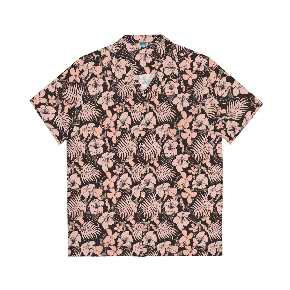 Men’s Pink Floral Hawaiian Shirt – Tropical Button‑Down