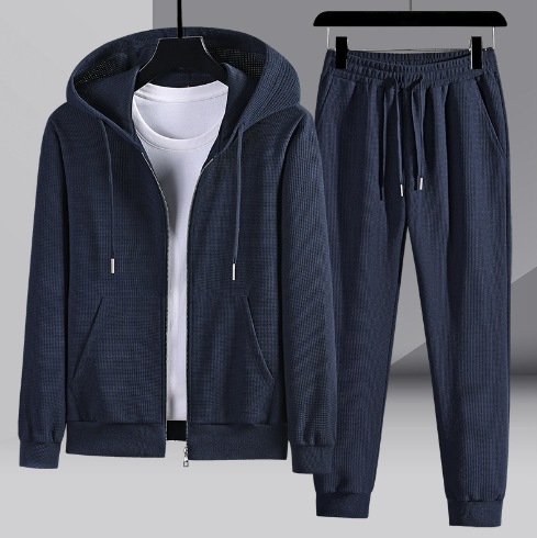 Men’s Waffle‑Knit Loungewear Set – Two‑Piece Comfort Outfit